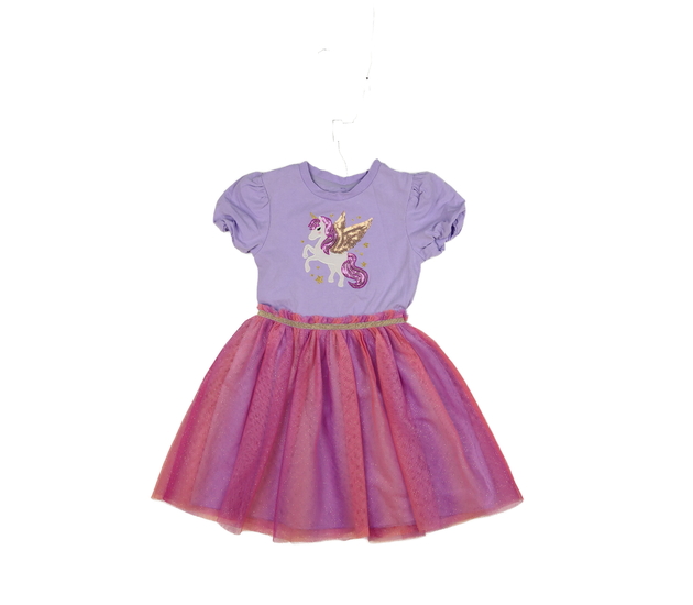 Duhové krásné šaty s jednorožcem Nutmeg