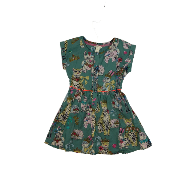 Zelené krásné šaty se zvířátky Monsoon 