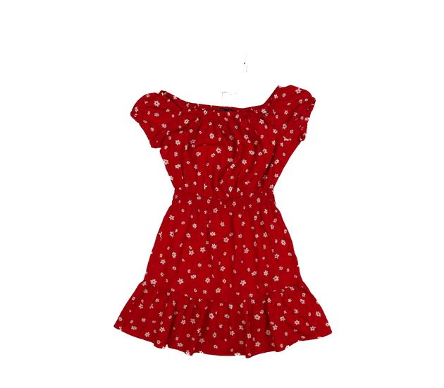 Červené letní květinové šaty New Look