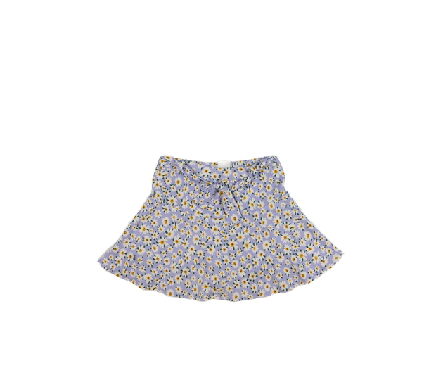 Fialová květinová kraťasová sukně Zara