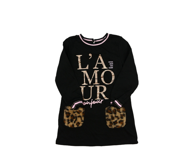 Černé stylové mikinové šaty 