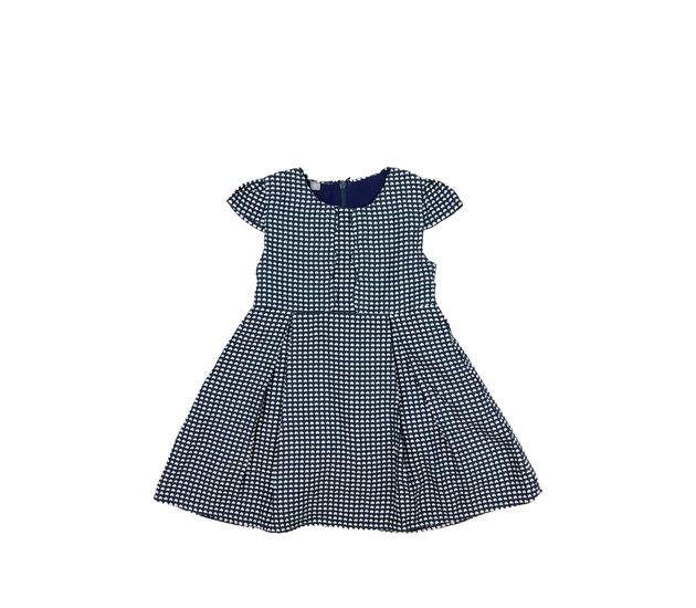 Modré společenské šaty se srdíčky 