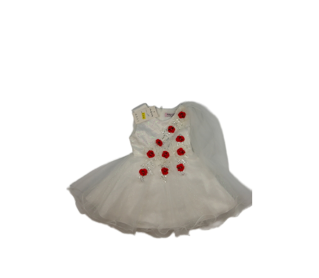 Nové bílé společenské šaty s květinami 