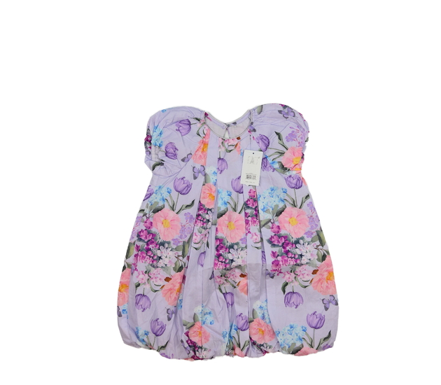 Nové fialové společenské šaty s květinami George