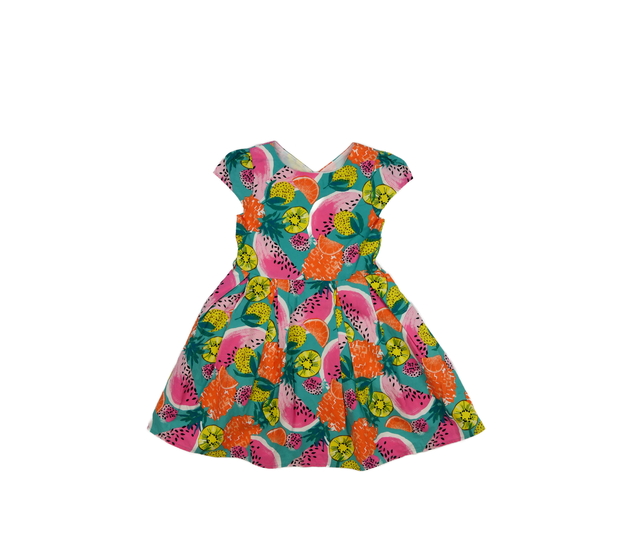 Modré společenské šaty s ovocem Tu