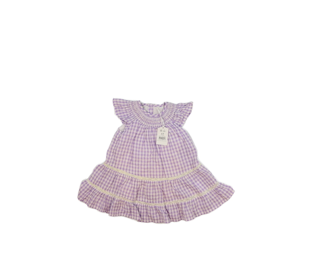 Nové kostkované fialovo-bílé šaty George