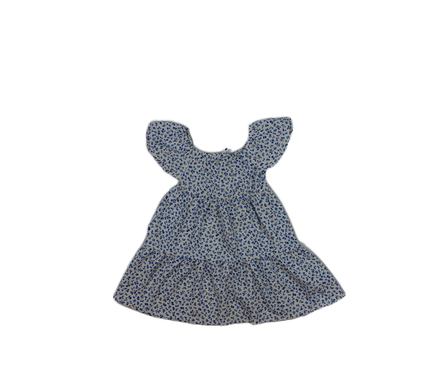 Bílé šaty s modrými květinami Primark 