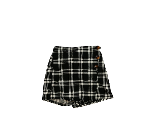 Černá kraťasová sukně s pruhy 