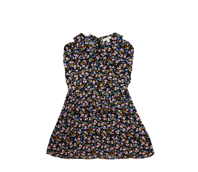 Tmavé květinové vzdušné společenské šaty M&S