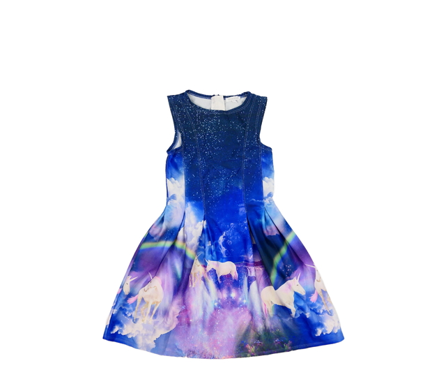 Krásné společenské šaty s jednorožci Bluezoo