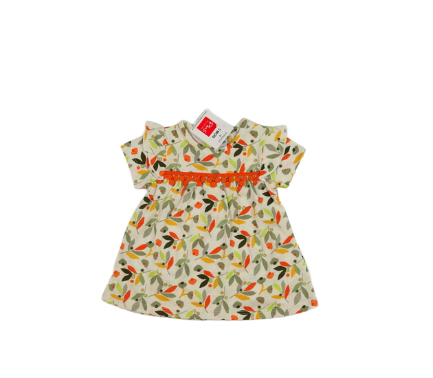Nové krémové baby šaty s listry
