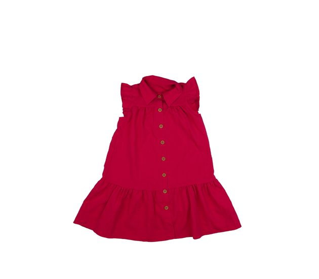 Sytě růžové lehké košilové šaty 