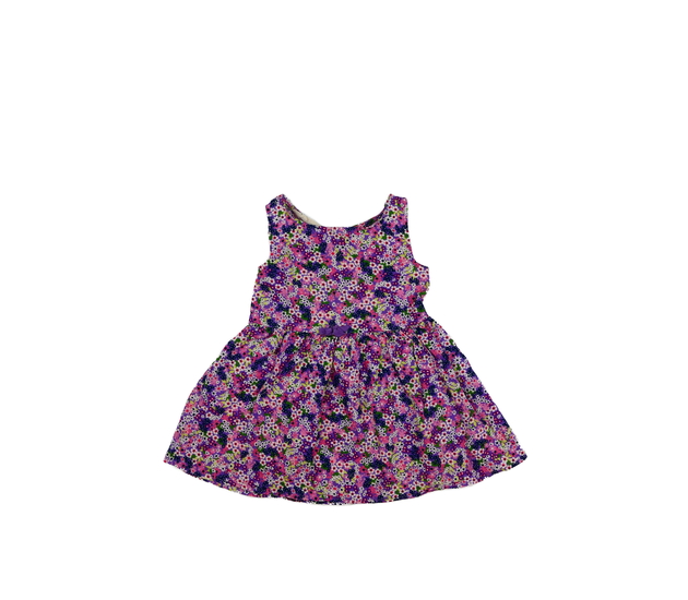 Fialové květinové společenské šaty H&M