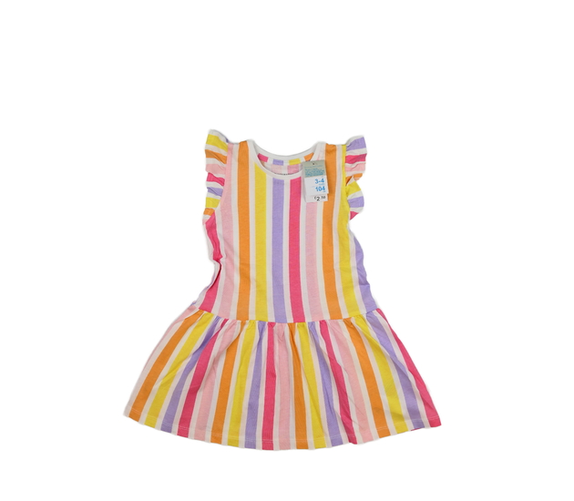 Nové barevně pruhované šaty s volánky Primark 