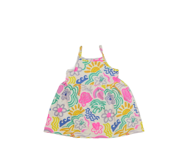 Bílé letní šaty s barevnými obrázky George