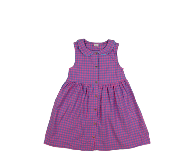 Kostkované košilové modro-růžové šaty Next