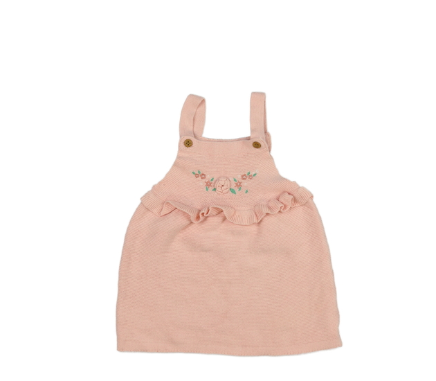 Růžové pletené šaty s volánky F&F