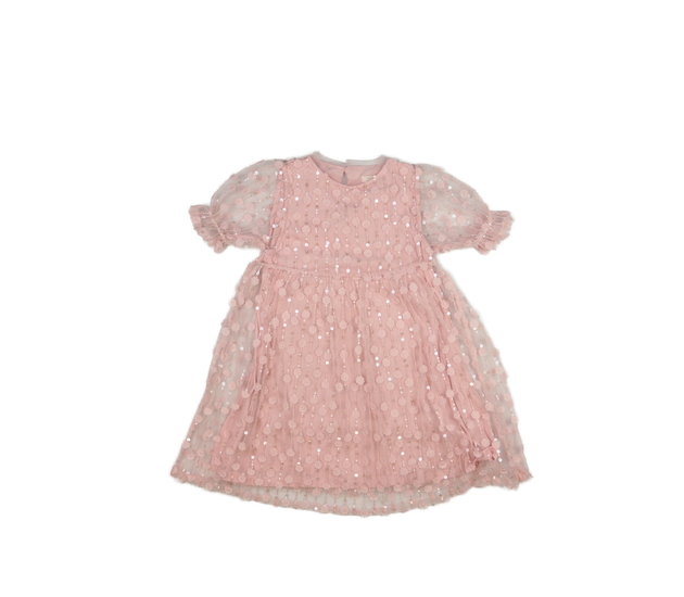 Růžové společenské šaty s květinami Next