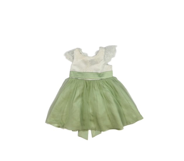 Zeleno-bílé společenské šaty 