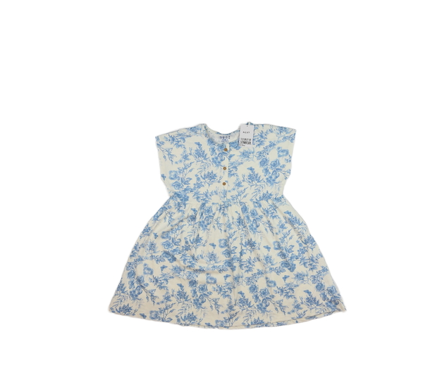 Nové bílé šaty s modrými květinami Next