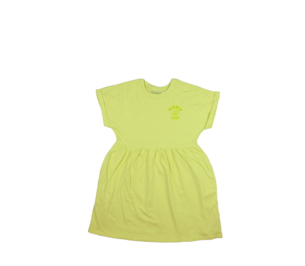 Žluté melírované šaty s nápisem Nutmeg