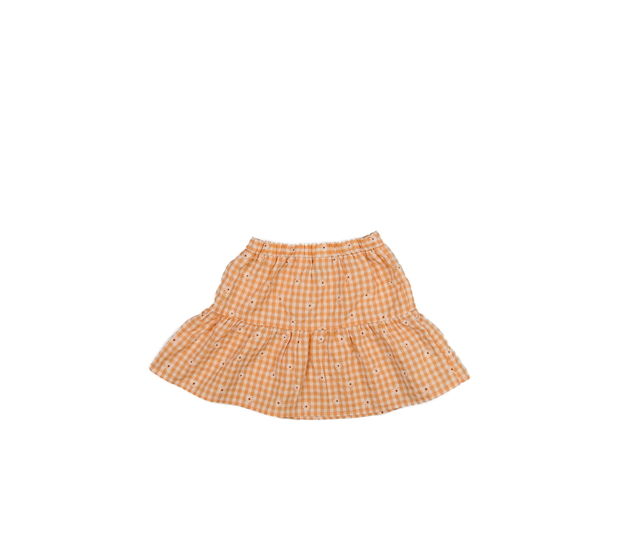 Oranžová sukně s květinami Primark 