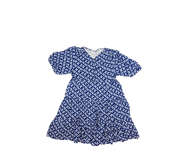 Tmavě modré vzdušné šaty s motýlky Zara