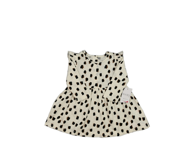 Nové krémové vzorované šaty s volánky 