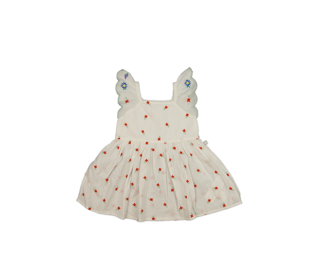 Bílé květinové šaty 