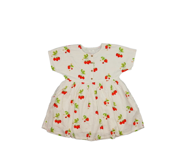 Bílé šaty s jahodami Next