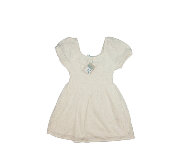 Nové bílé šaty s madeirovými detaily Primark 