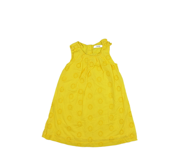 Žluté šaty s madeirovými detaily George