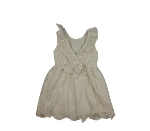 Smetanové madeirové šaty 