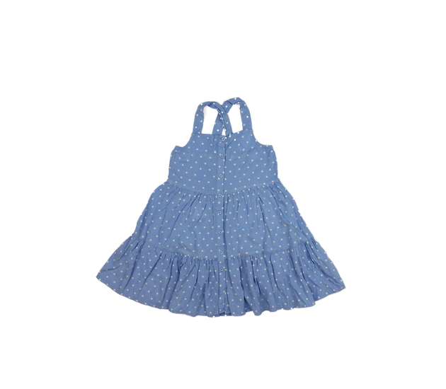 Modré vzdušné šaty s kolečky 