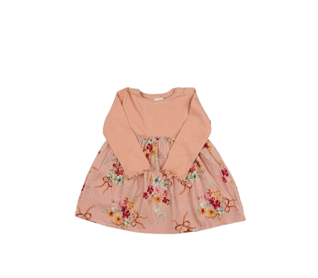 Růžové šaty s květinami Next