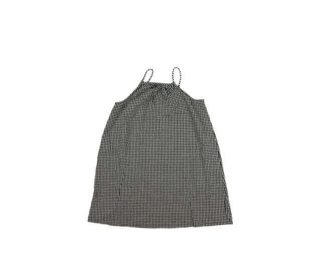 Černo-bílé kostkované široké šaty Next