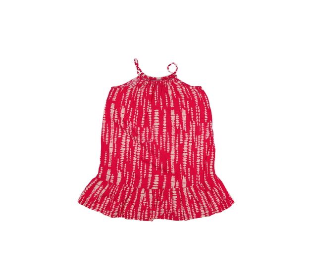 Červené vzdušné široké šaty 