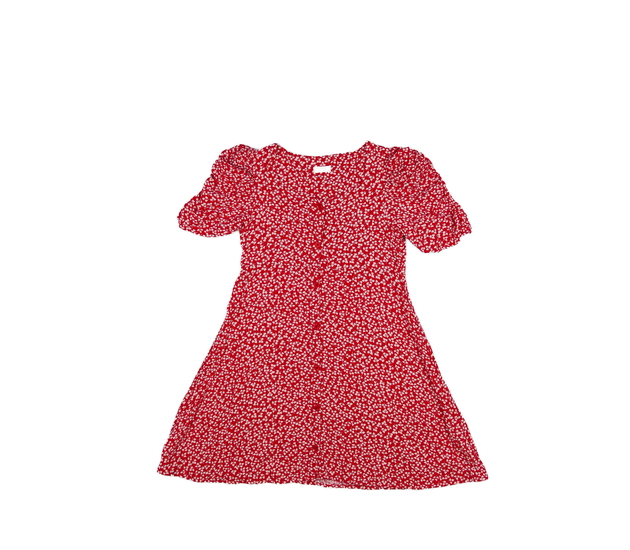 Červené vzorované vzdušné šaty Next