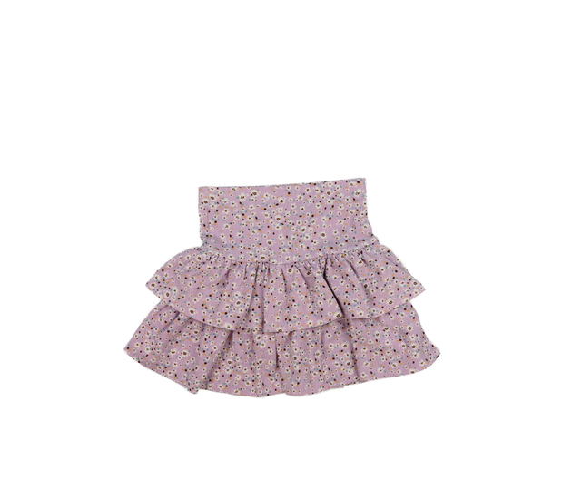 Fialová květinová vrstvená sukně George