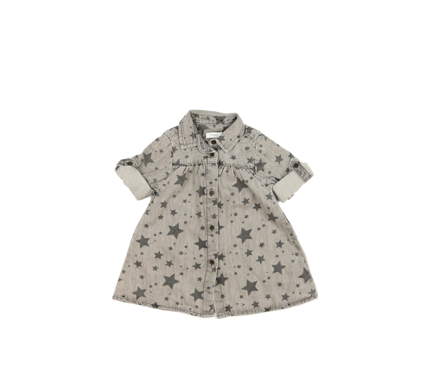 Šedé riflové šaty s hvězdami Next