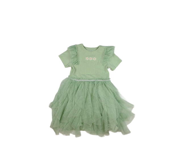 Zelené bohaté šaty s květinami Primark 