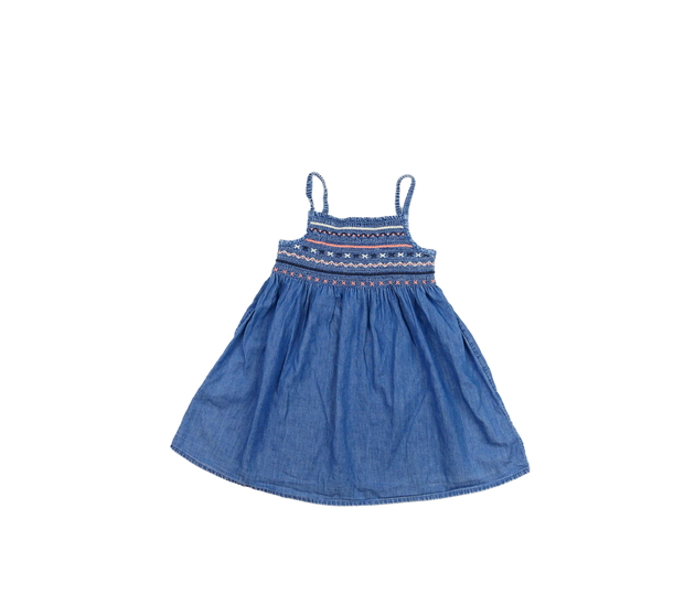 Modré šaty s prošívaným živůtkem George
