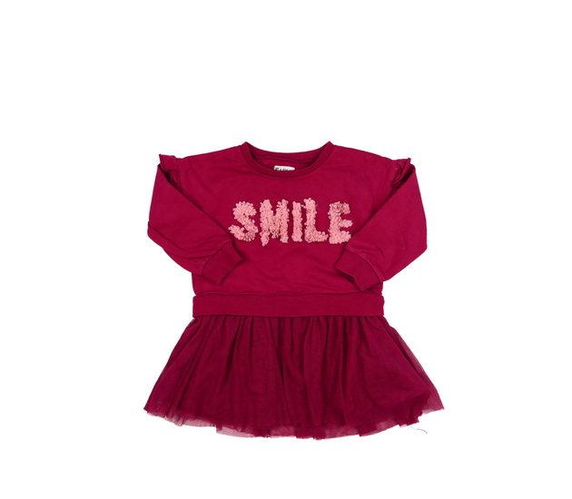 Tmavě červené mikinové šaty 