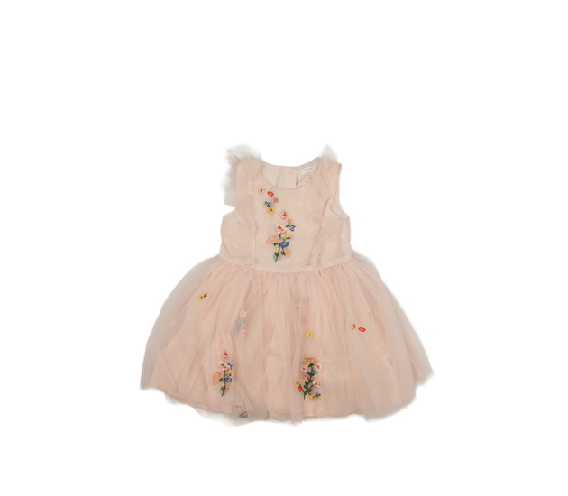 Světle růžové společenské šaty s květinami Next