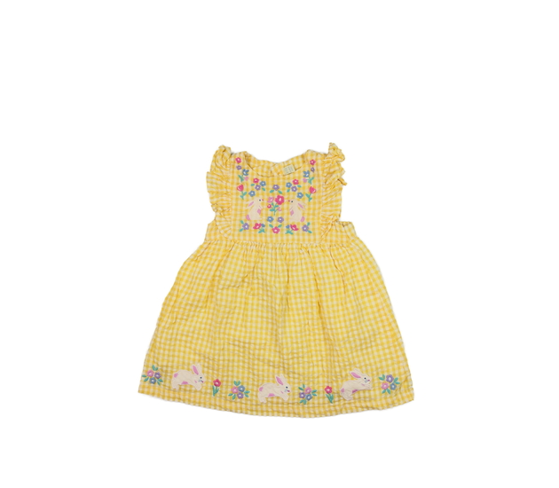 Žluté šaty s vyšitými obrázky Jojo Maman Bébé