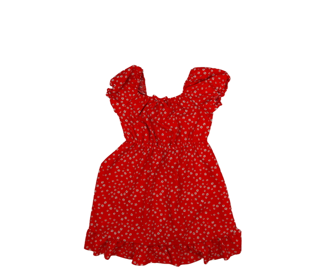 Červené letní květinové šaty Primark 