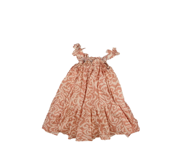 Růžové vzorované široké šaty Next