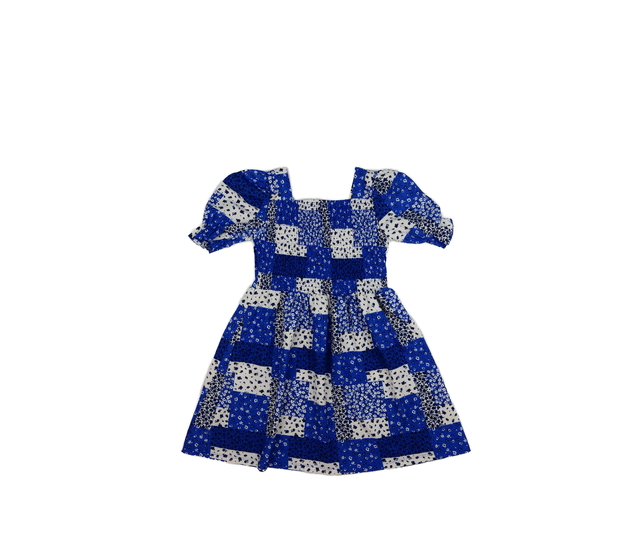 Modré květinové krásné šaty 