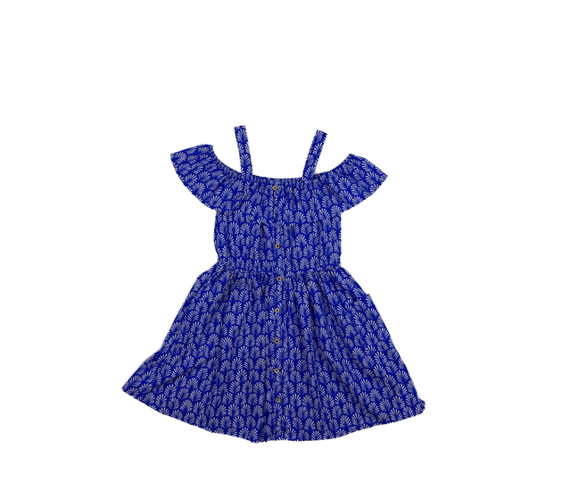 Modré vzdušné šaty s mušlemi Next