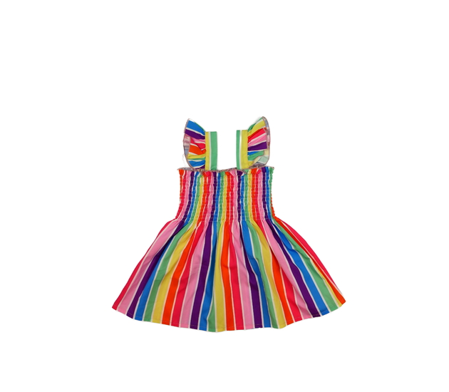 Duhově pruhované letní šaty 